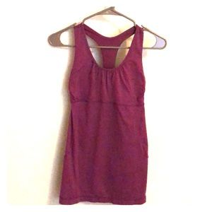 Cranberry lululemon tank.